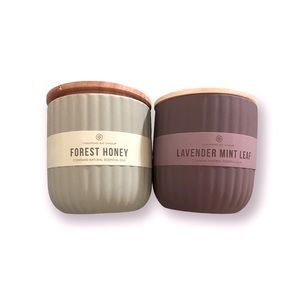set of two New Chesapeake Bay Forest Honey & Lavender Mint Leaf 10.1 oz Candle